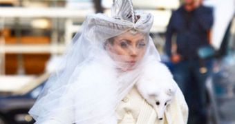 PETA Enraged as Lady Gaga Shows Off Fox Head Fur Scarf