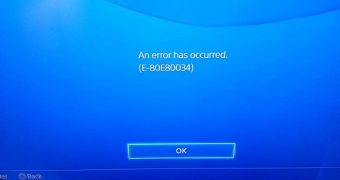 The PSN error E-80E80034 that's plaguing PS4 owners