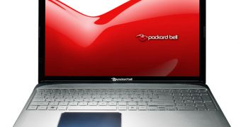 Packard Bell EasyNote TX86 notebook opened