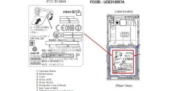 Panasonic P-02E FCC ID label