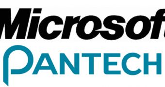 Microsoft and Pantech logos
