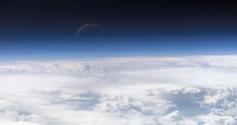 Earth's atmosphere formed when the planet flew through or past a gas cloud, in the early days of the solar system