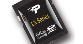 Patriot enters the SDXC game with 64GB Class 10 memory card