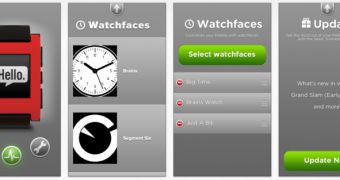 Pebble Smartwatch application screenshots