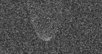 Radio image of 3200 Phaethon asteroid, one of two obtained by Arecibo