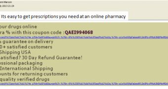Pharmacy spam email
