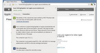 Apple phishing site hosted on Azure