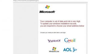 Phishers Steal Email Account Credentials with Shady “Windows Update” Site