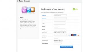 Apple phishing form
