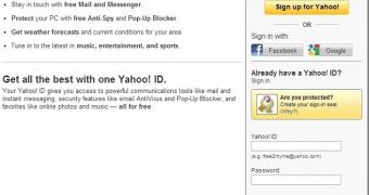 Yahoo Mail phishing page