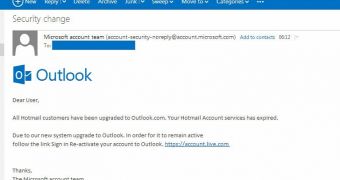 Outlook phishing emails