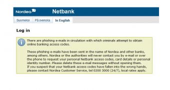 Phishing scam warning from the bank