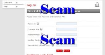 Fake Santander website