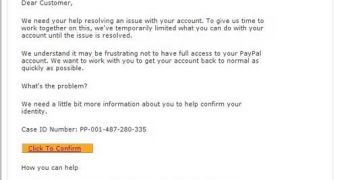 PayPal phishing scam