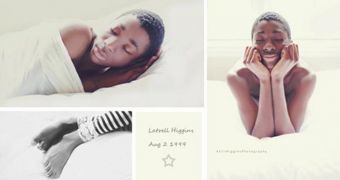 13-year-old gets to pose as a newborn