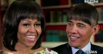 “I borrowed one of Michelle’s tricks,” Obama jokes at White House Correspondents’ Dinner