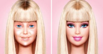 Barbie before and after makeup: nobody is perfect