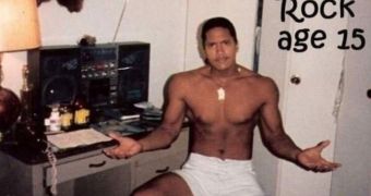 “We all start somewhere,” The Rock says: here is he is, at 15, super fit and with a full head of hair
