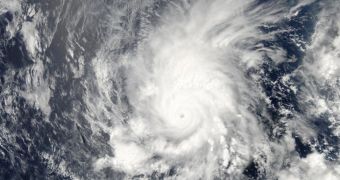 Photo shows hurricane Amanda as seen from space