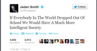 Jaden Smith goes off against education, says everyone would be better off if they dropped out of school
