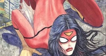 This is what the alternate cover for Marvel’s new Spider-Woman series looks like
