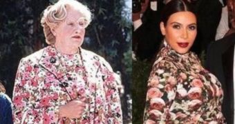 Who wore it best: Mrs. Doubtfire or Kim Kardashian?