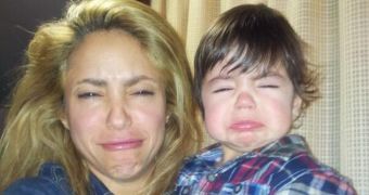 Shakira and son Milan share a weepy face this Christmas