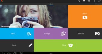 PicsArt Photo Studio is an editing app for Android tablets powered by Intel