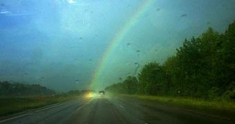 Picture supposedly shows the end of the rainbow