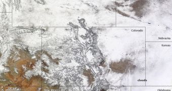 Picture shows record-setting snowfall as seen from space (click to see full image)