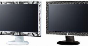 Swarovski covered LCD monitors
