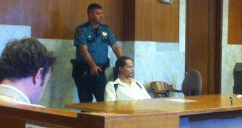 Clardy during his hearing in the courtroom