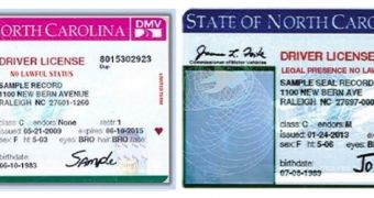 The driver's license for participants in the Deferred Action for Childhood Arrivals (DACA) program will not be in pink, it will don a blue stripe as seen on the right