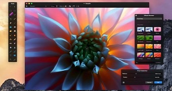 Pixelmator: editing a flower image