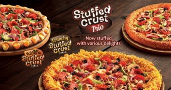A new crunchy trio by Pizza Hut includes Crunchy Stuffed Crust, Volcano Stuffed Crust and Spicy Stuffed Crust