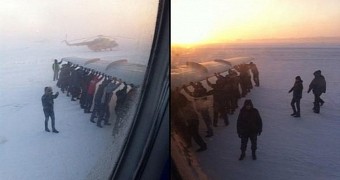 Just yesterday, a plane in Siberia got stuck on ice