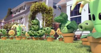 A still from the Plants vs. Zombies 2 official trailer