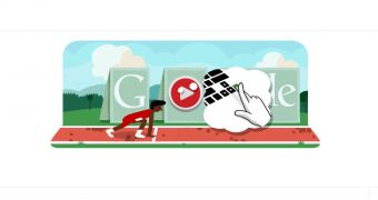 The hurdles London 2012 game doodle