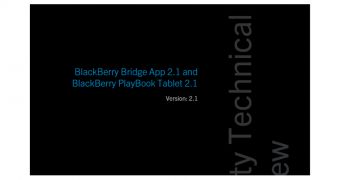 BlackBerry Bridge App 2.1 and BlackBerry PlayBook Tablet 2.1 Security Technical Overview