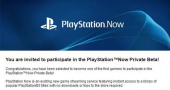 A PS Now closed beta invitation from Sony