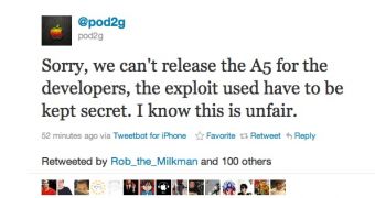 Pod2G: We Can’t Release A5 Jailbreak for Developers