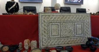A hoard of ancient Roman artifacts captured by the Italian police