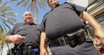 A cropped picture of two police officers