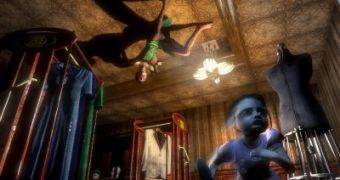 BioShock gameplay screenshot featuring Little Sister (bottom right)