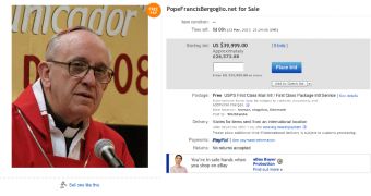 Pope Francis Bergoglio domain name goes on sale on eBay