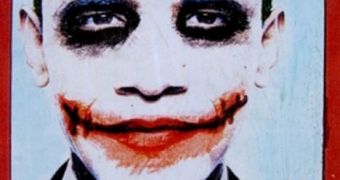 Poster with Barack Obama as The Joker Branded as Racist