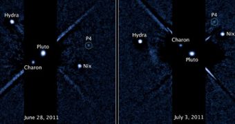 July 2011 images confirming the existence of P4 around Pluto