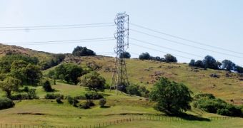 Power lines and pylons appear as flashing bands of light to UV-sensitive wildlife species