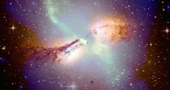 Centaurus A galaxy seems to emit high energy cosmic rays from its active galactic nucleus
