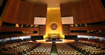 UN's main assembly hall, the place where all major decisions concerning the world are being made